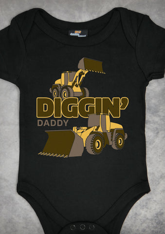 Diggin' Daddy – Baby Black Onepiece & T-shirt