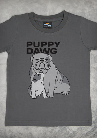 Puppy Dawg – Youth Charcoal Gray & Navy Blue T-shirt