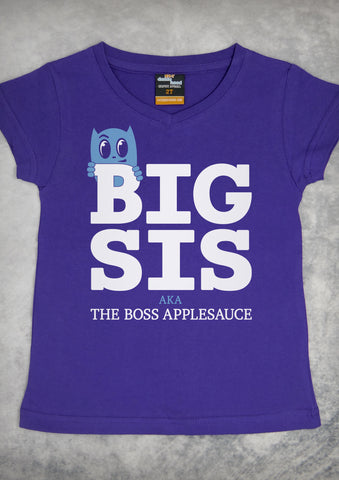 Big Sis – Youth Purple V-neck