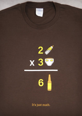 Math – Men's Daddy Chocolate Brown T-shirt