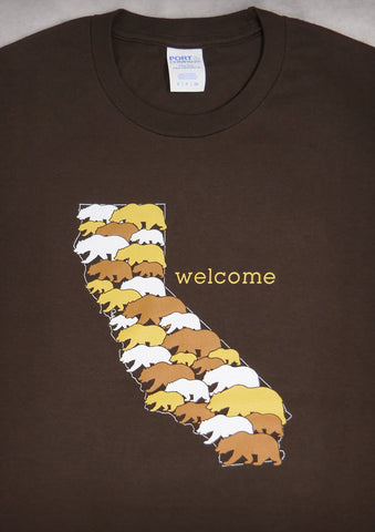Welcome – California Men's Chocolate Brown T-shirt