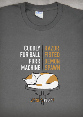 Cat Play – Men's Charcoal Gray T-shirt