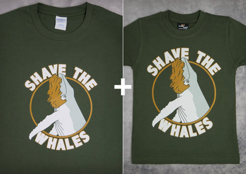 Shave the Whales Gift Set – Men's T-shirt + Youth Boy T-shirt
