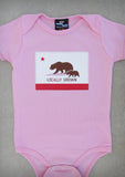 Locally Grown – California Baby Girl Pink & Charcoal Gray Onepiece & T-shirt