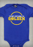 I'm Not Just Good, I'm Golden – Baby Cobalt Blue Onepiece & T-shirt