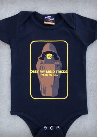 Obey My Mind Tricks – Baby Black Onepiece & T-shirt