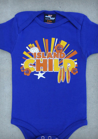 Island Child – Hawaii Baby Boy Cobalt Blue Onepiece & T-shirt