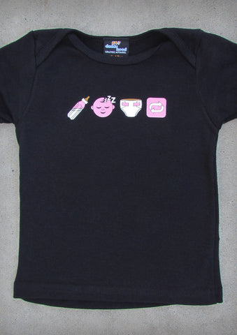 Emoji  – Baby Black with Pink T-shirt