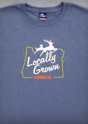 Locally Grown – Oregon Men's Charcoal Gray T-shirt