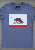 Locally Grown – California Youth Charcoal Gray & Olive Green & Slate Gray T-shirt