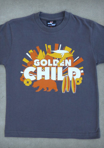 Golden Child – California Youth Boy Charcoal Gray T-shirt