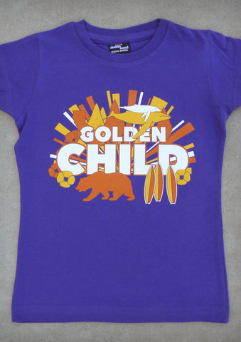 Golden Child – California Youth Girl Purple Crew Neck T-shirt