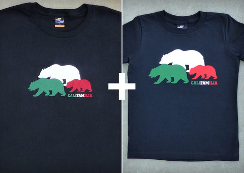 Califamilia Gift Set – California Men's T-shirt + Youth Boy T-shirt