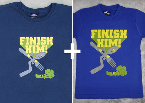 Finish Him Gift Set – Men's T-shirt + Youth Boy T-shirts