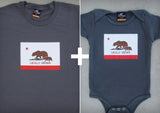 Locally Grown Gift Set – California Men's T-shirt + Baby Onepiece/T-shirt